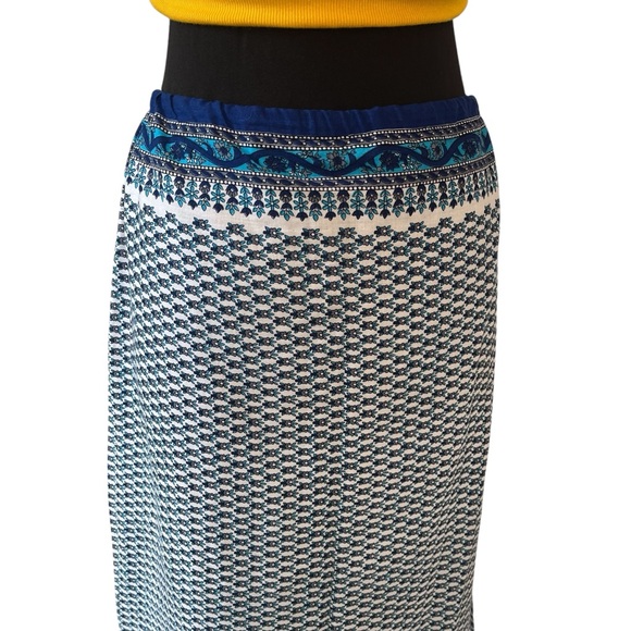 Vintage cotton ditzy floral maxi skirt lightweight side slits size XL - Picture 5 of 12